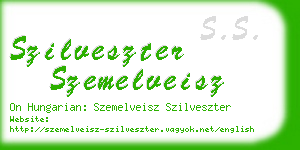 szilveszter szemelveisz business card